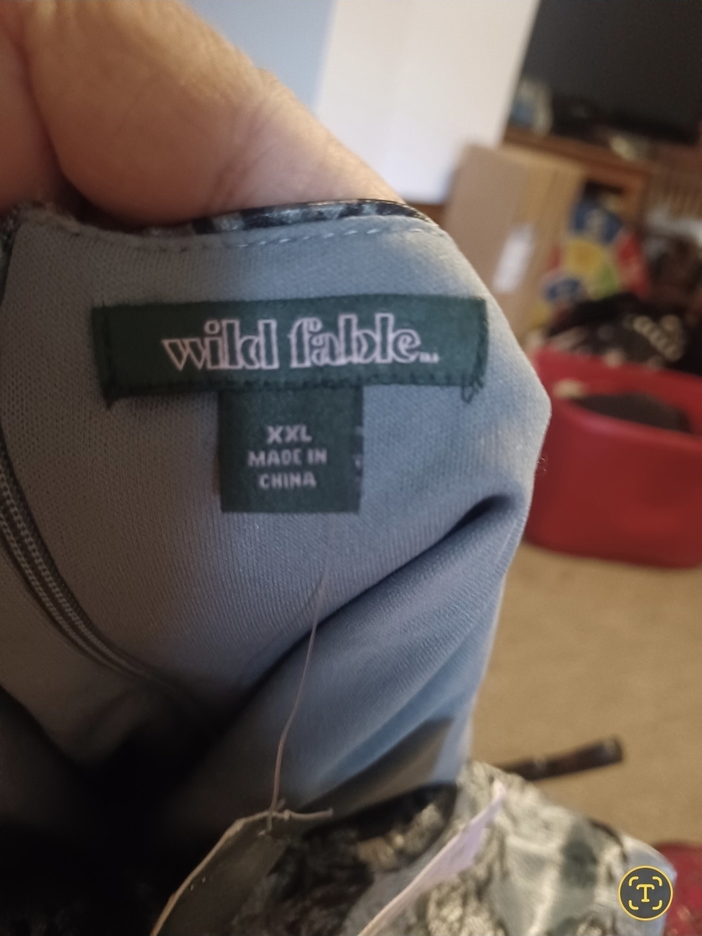 wild fable light blue jacket with dark green label